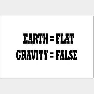 Flat Earth - Earth is Flat and Gravity is False Equation - Flat Earther Posters and Art